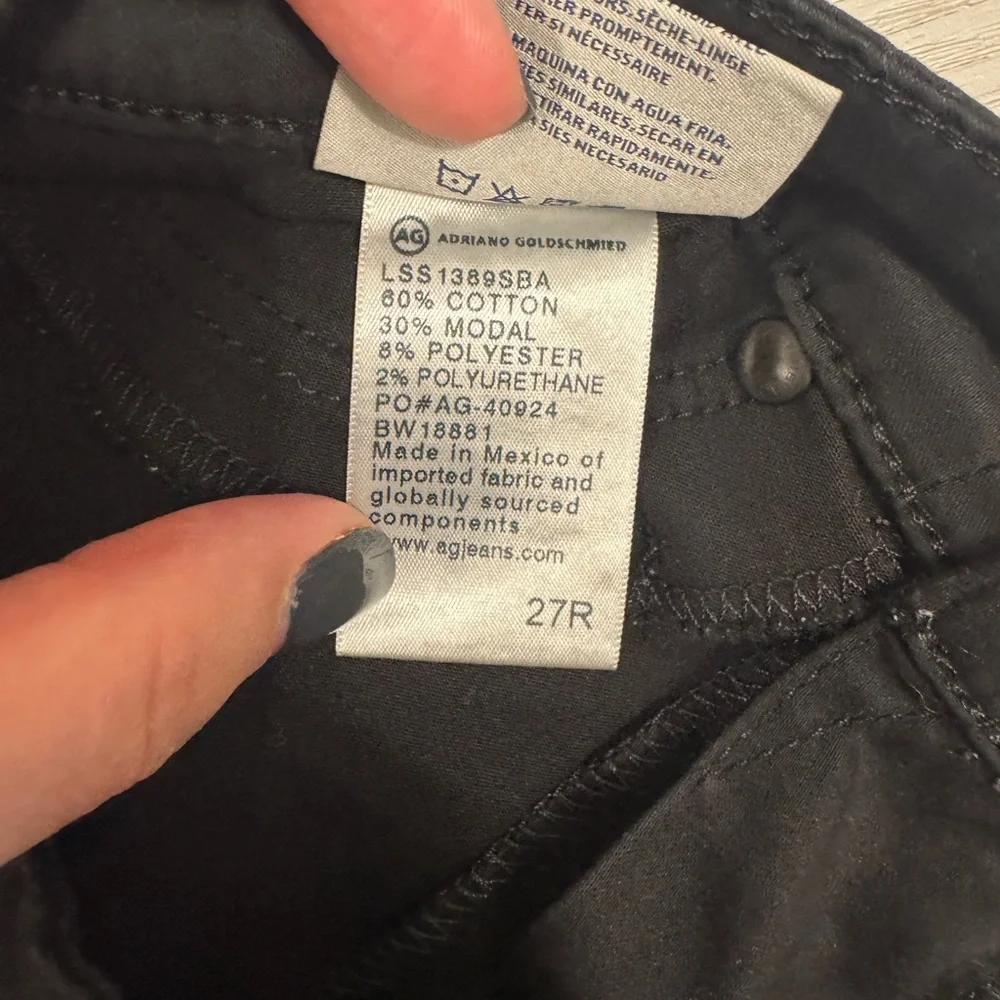 AG Jeans The Legging Black Skinny Jeans/Pants Size 27R
